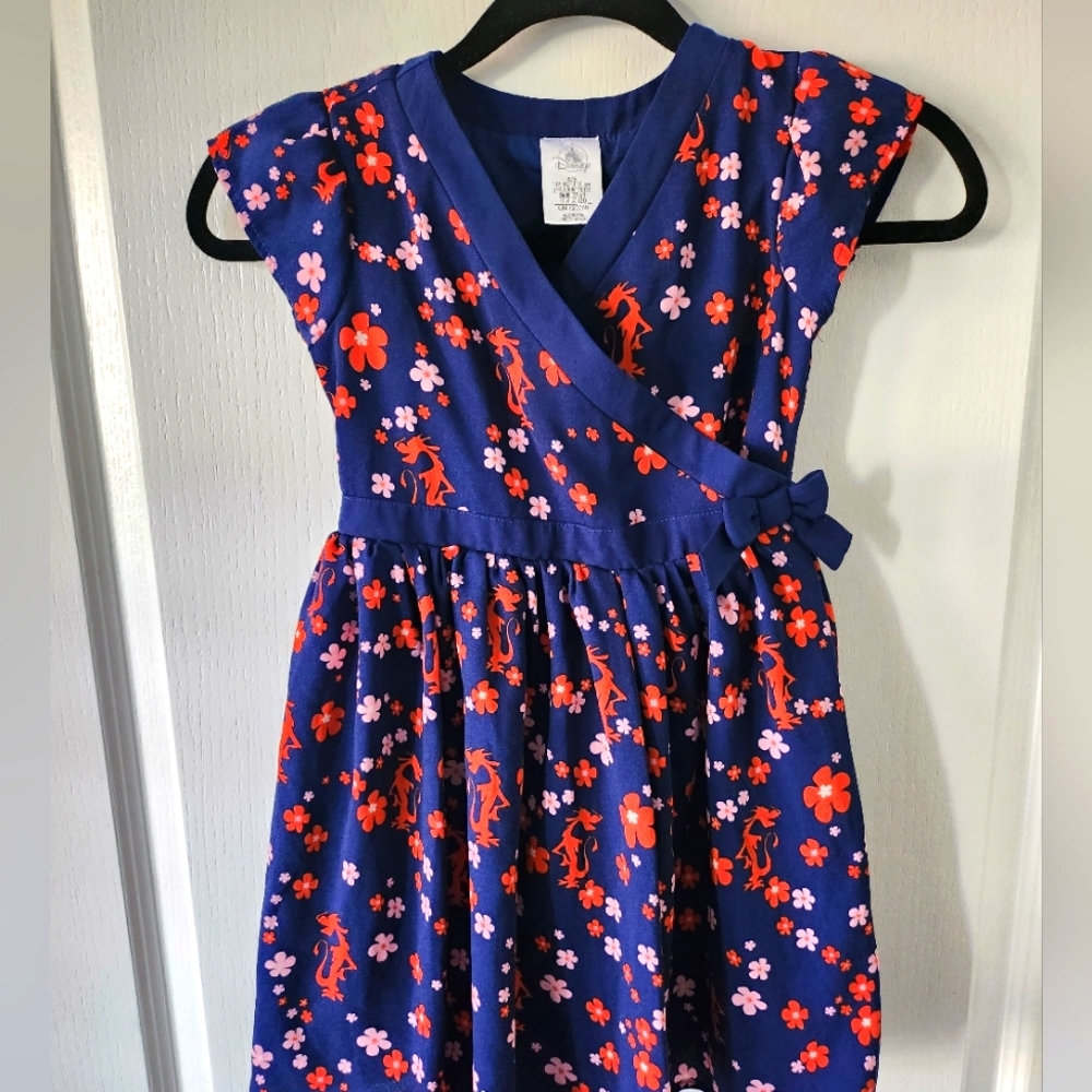 Disney Mulan Inspired Girls Wrap Dress Sz 5/6
